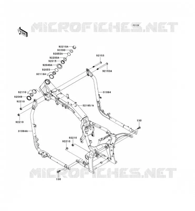 CH&Acirc;SSIS Kawasaki MOTOS 2000 2007 VN2000 CLASSIC  VN2000E7F