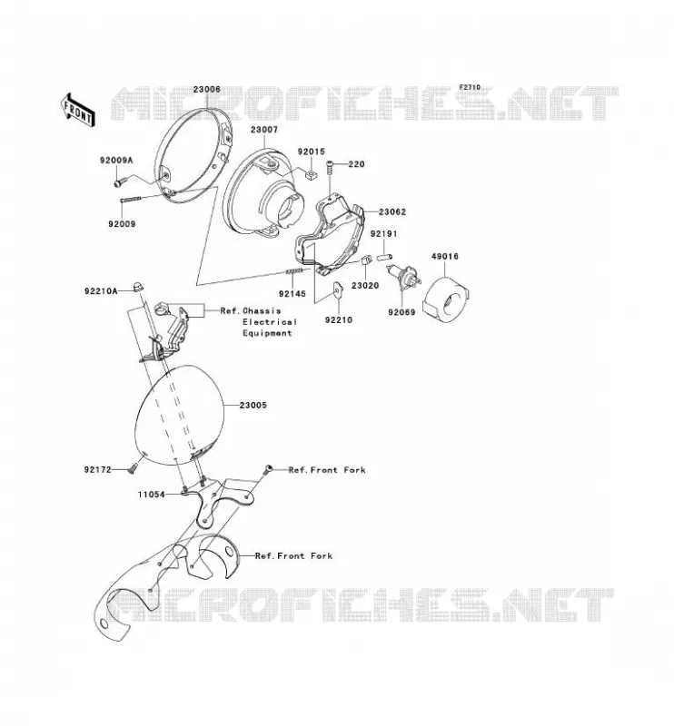 OPTIQUE(S) Kawasaki MOTOS 2000 2007 VN2000 CLASSIC LT  VN2000F7F