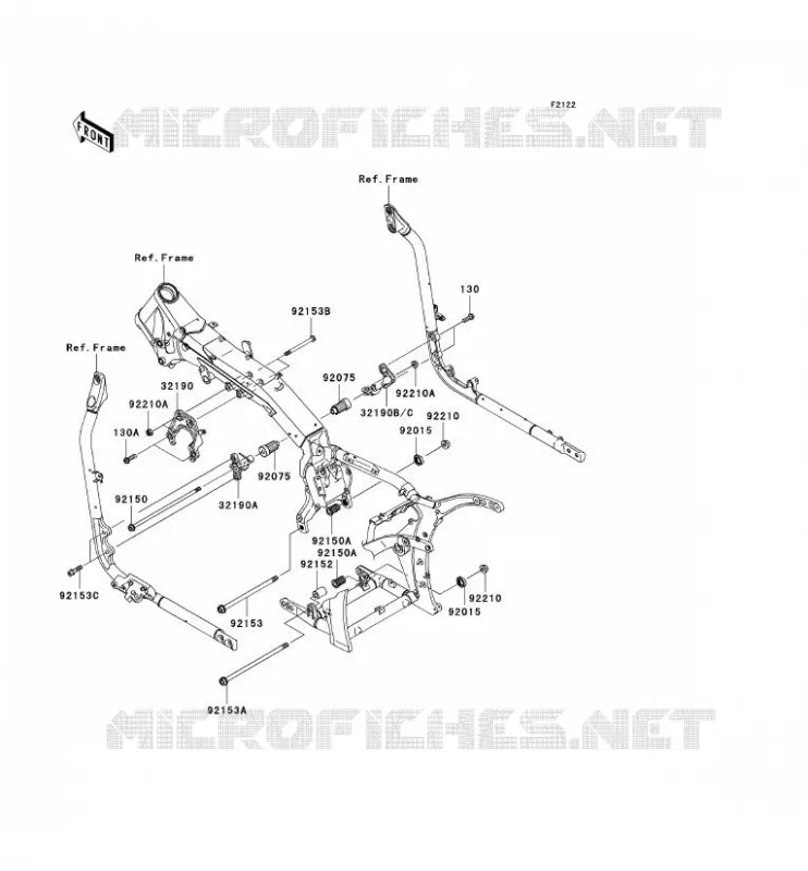 SUPPORT MOTEUR Kawasaki MOTOS 2000 2007 VN2000 CLASSIC LT  VN2000F7F