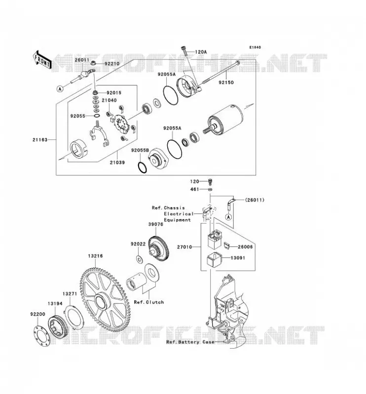 D&Eacute;MARREUR Kawasaki MOTOS 2000 2009 VN2000  VN2000G9F