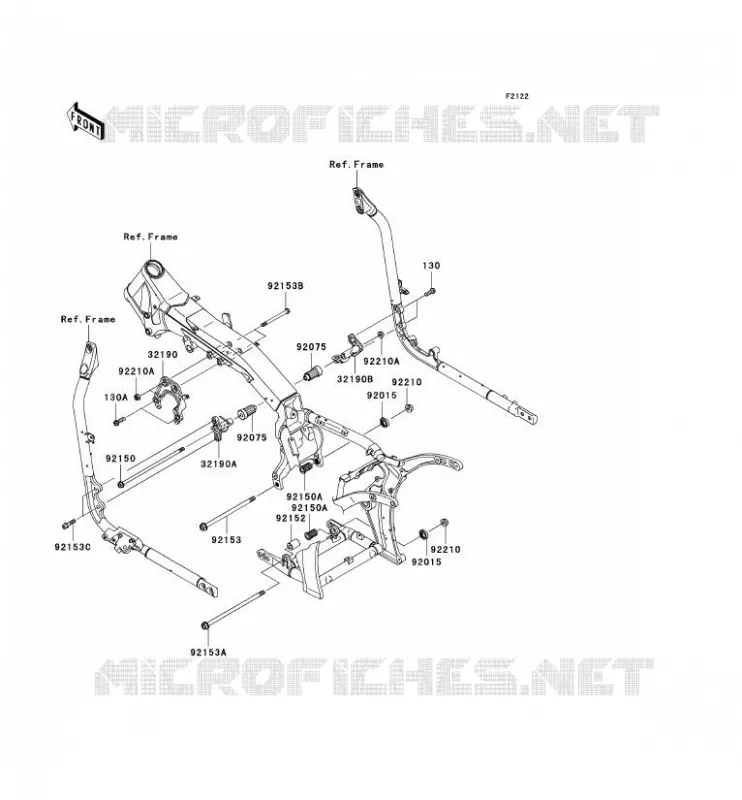 SUPPORT MOTEUR Kawasaki MOTOS 2000 2008 VN2000 CLASSIC LT  VN2000J8F