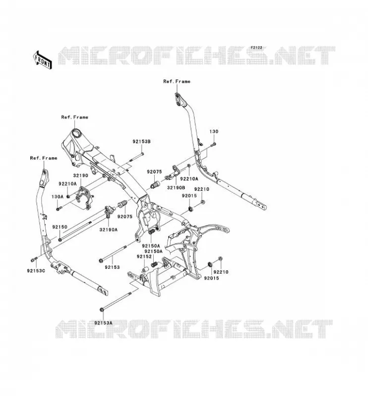 SUPPORT MOTEUR Kawasaki MOTOS 2000 2009 VN2000 CLASSIC LT  VN2000J9F
