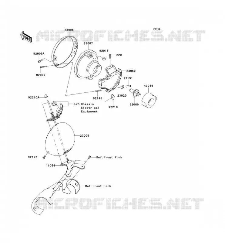 OPTIQUE(S) Kawasaki MOTOS 2000 2009 VN2000 CLASSIC LT  VN2000J9F