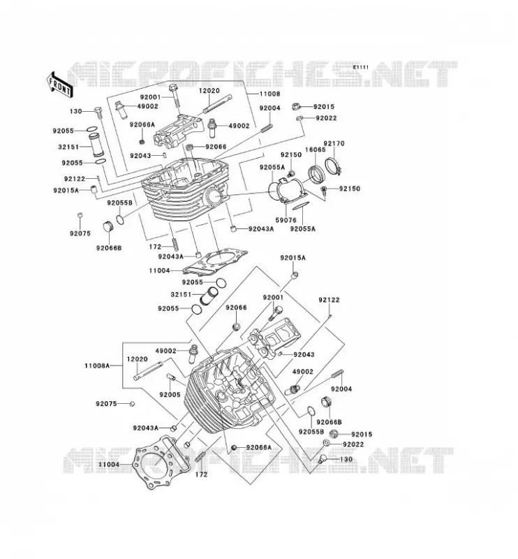 CULASSE Kawasaki MOTOS 400 2000 VN CLASSIC  VN400-C5