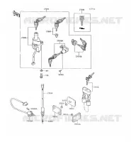 CONTACTEUR SERRURE/R&Eacute;FLECTEUR pour Kawasaki VN750 1997