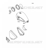 STICKER(BLEU/ARGENT) pour Kawasaki VN750 1997