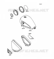 STICKER(BRONZE/ROUGE) pour Kawasaki VN750 1997