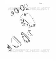 STICKER(EBONY/ARGENT) pour Kawasaki VN750 1997
