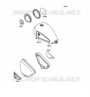 STICKER(RED/GRAY) pour Kawasaki VN750 1997