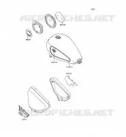 STICKER(RED/RED) pour Kawasaki VN750 1997