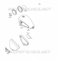 STICKER(VERT/BLEU) pour Kawasaki VN750 1997