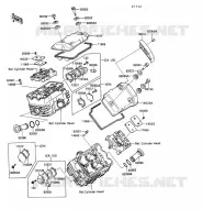 COUVRE CULASSE pour Kawasaki VN750 1990