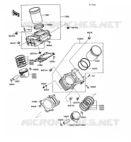 CYLINDRE/PISTON pour Kawasaki VN750 1990