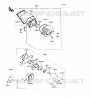 FEUX ARRI&Egrave;RE pour Kawasaki VN750 1990