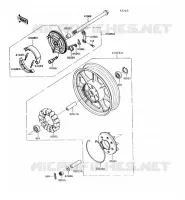 MOYEU ARRIERE pour Kawasaki VN750 1990