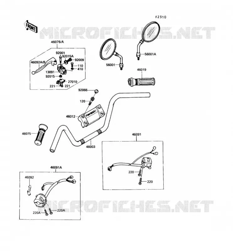 GUIDON Kawasaki MOTOS 750 1990 VN750  VN750-A6