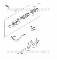BARILLET/FOURCHETTE pour Kawasaki VN750 1992