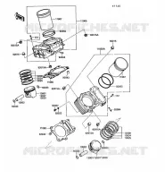 CYLINDRE/PISTON pour Kawasaki VN750 1992