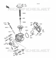 PI&Egrave;CES DE CARBURATEUR pour Kawasaki VN750 1992