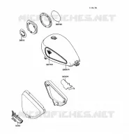 STICKER (BLEU/GRIS) pour Kawasaki VN750 1992
