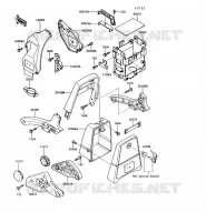 SUPPORT BATTERIE pour Kawasaki VN750 1992