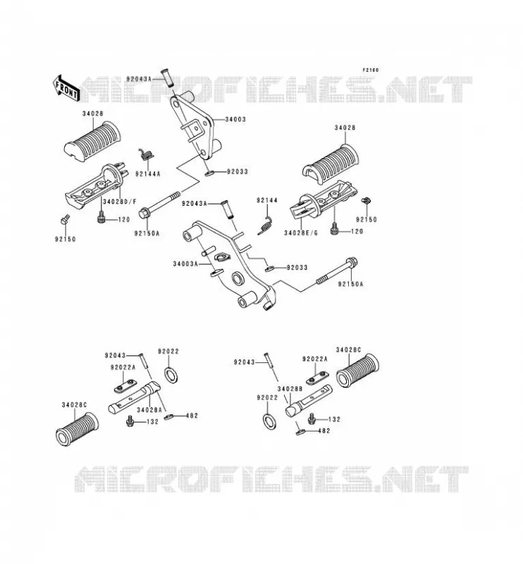 REPOSE PIED Kawasaki MOTOS 800 1995 VN800  VN800-A1