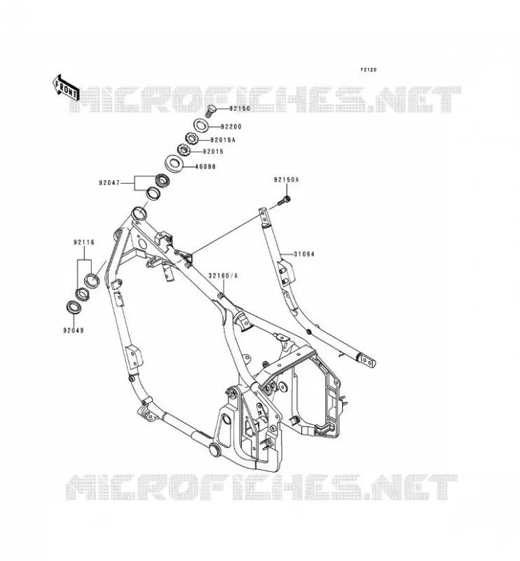 CH&Acirc;SSIS Kawasaki MOTOS 800 1996 VN800  VN800-A2