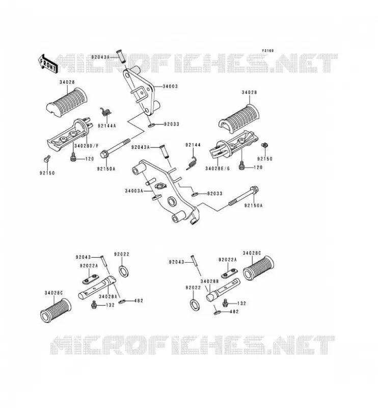 REPOSE PIED Kawasaki MOTOS 800 1996 VN800  VN800-A2