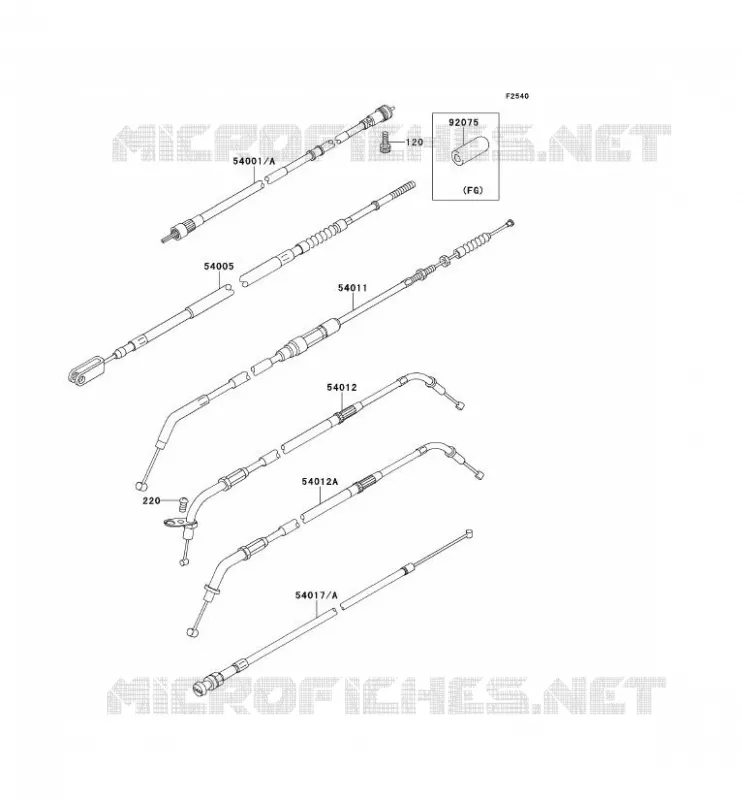 CABLES Kawasaki MOTOS 800 1996 VN800  VN800-A2