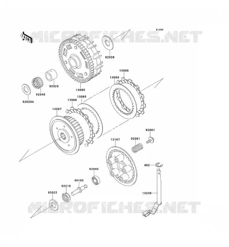 EMBRAYAGE Kawasaki MOTOS 800 1996 VN800  VN800-A2