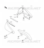CACHE LAT&Eacute;RAL/GARDE CHAINE pour Kawasaki VN800 1997