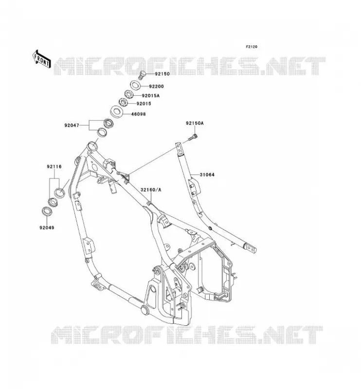 CH&Acirc;SSIS Kawasaki MOTOS 800 1997 VN800  VN800-A3