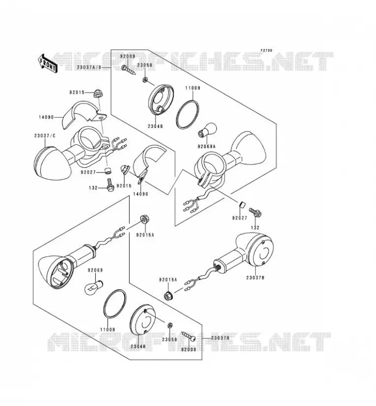 CLIGNOTANTS Kawasaki MOTOS 800 1998 VN800  VN800-A4