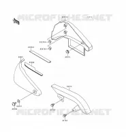 CACHE LAT&Eacute;RAL/GARDE CHAINE pour Kawasaki VN800 1999