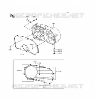 CARTER MOTEUR DROIT(S) pour Kawasaki VN800 1999