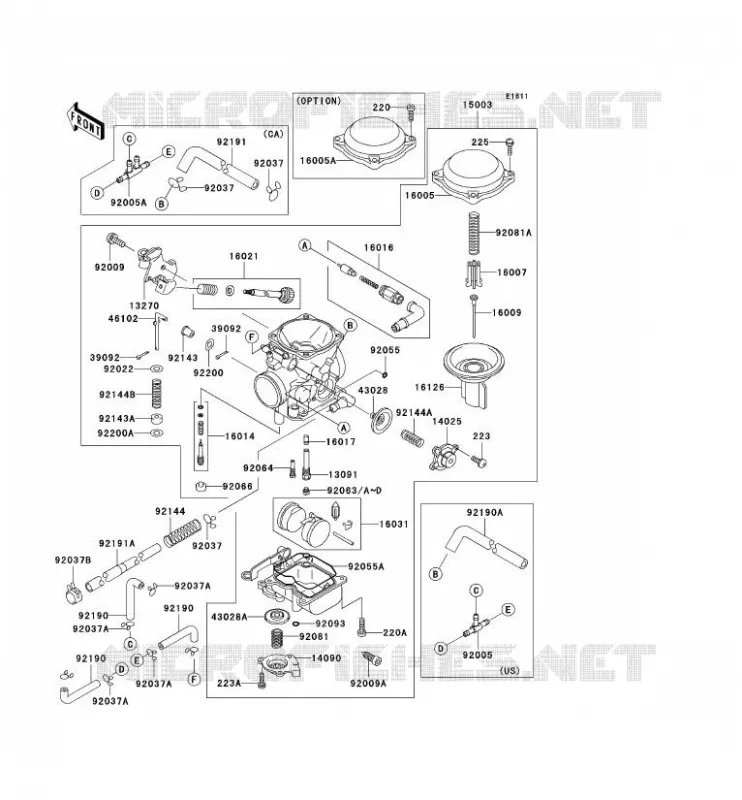CARBURATEUR Kawasaki MOTOS 800 2000 VN800  VN800-A6