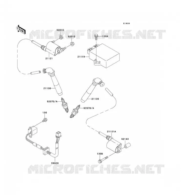 SYSTEME D&acute;ALLUMAGE Kawasaki MOTOS 800 2000 VN800  VN800-A6