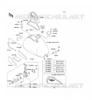 RESERVOIR CARBURANT pour Kawasaki VN800 CLASSIC 1996