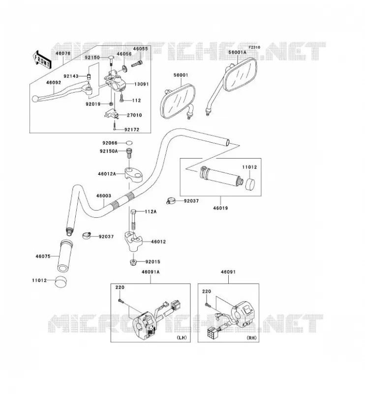 GUIDON Kawasaki MOTOS 800 2005 VN800 CLASSIC  VN800-B10