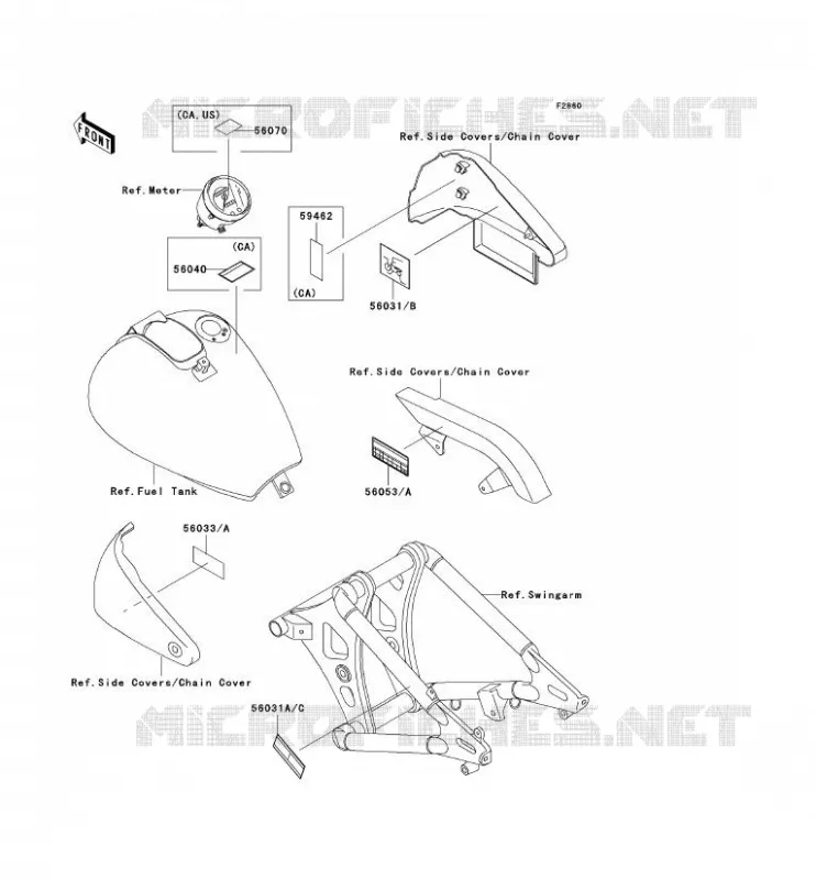 LABEL Kawasaki MOTOS 800 2005 VN800 CLASSIC  VN800-B10