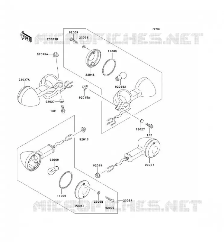 CLIGNOTANTS Kawasaki MOTOS 800 2005 VN800 CLASSIC  VN800-B10