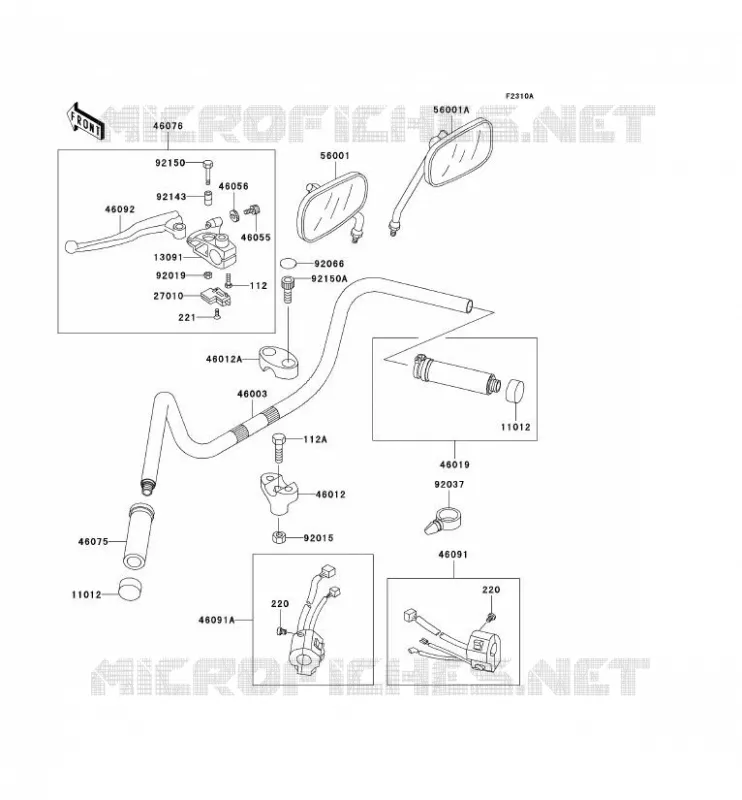 GUIDON Kawasaki MOTOS 800 1998 VN800 CLASSIC  VN800-B3