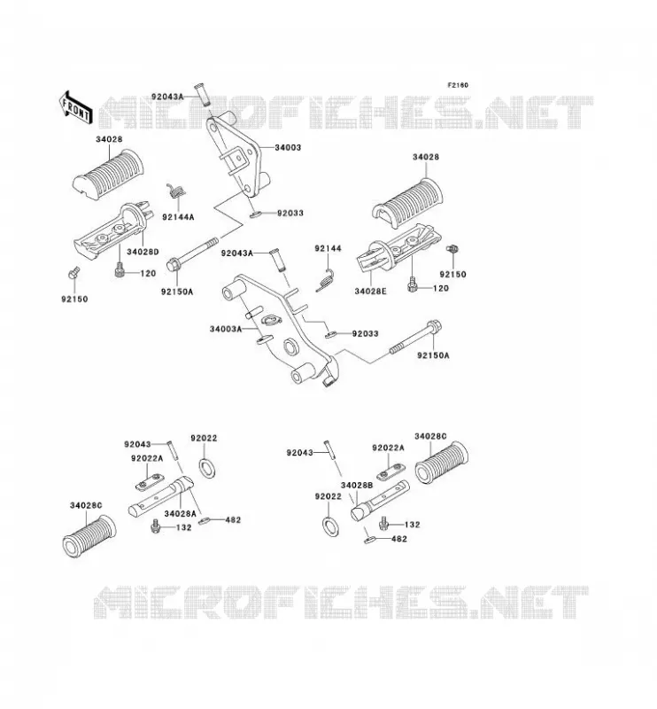 REPOSE PIED Kawasaki MOTOS 800 1998 VN800 CLASSIC  VN800-B3