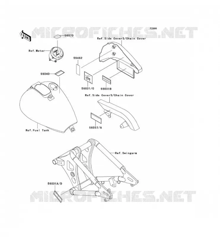 LABEL Kawasaki MOTOS 800 1998 VN800 CLASSIC  VN800-B3