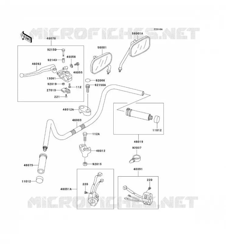 GUIDON Kawasaki MOTOS 800 1999 VN800 CLASSIC  VN800-B4