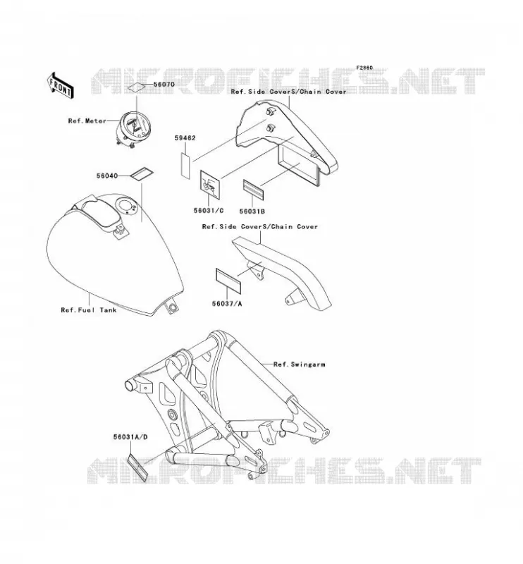 LABEL Kawasaki MOTOS 800 1999 VN800 CLASSIC  VN800-B4