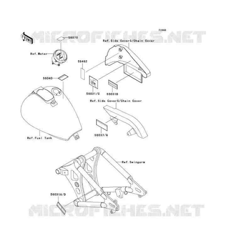 LABEL Kawasaki MOTOS 800 1999 VN800 CLASSIC  VN800-B4