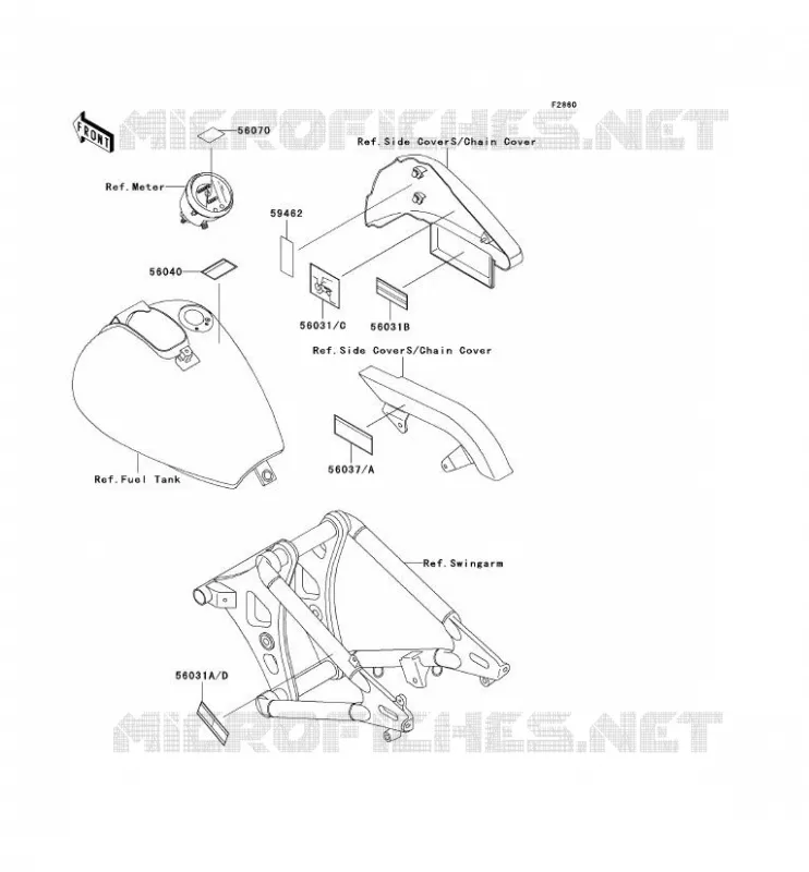 LABEL Kawasaki MOTOS 800 1999 VN800 CLASSIC  VN800-B4