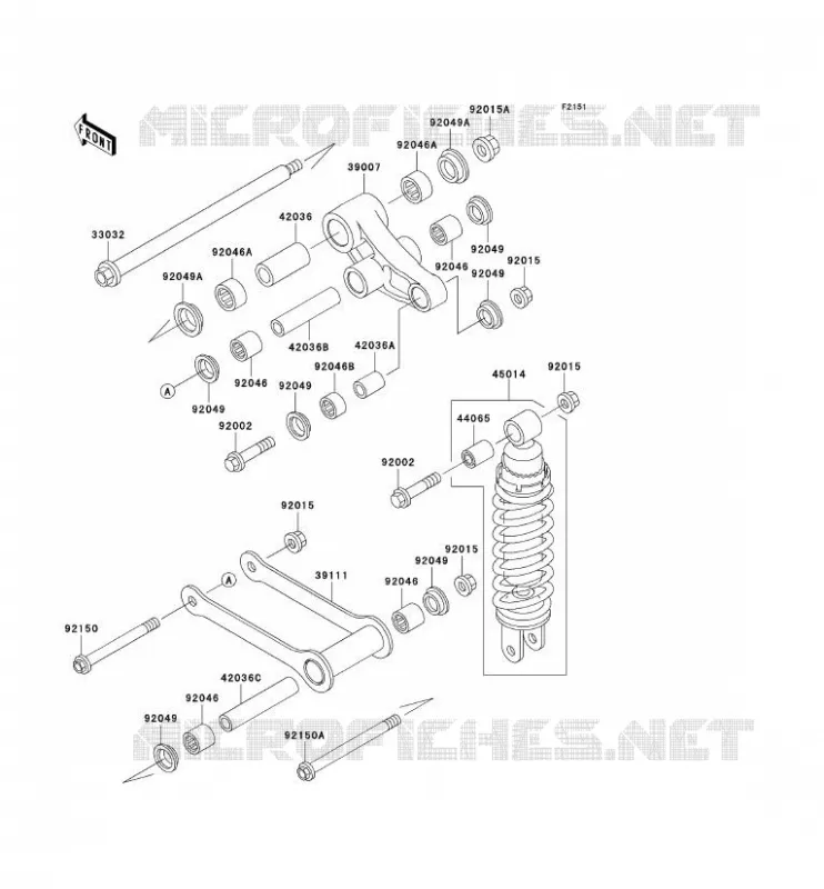 SUSPENSION/AMORTISSEUR Kawasaki MOTOS 800 2000 VN800 CLASSIC  VN800-B5