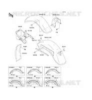 GARDE BOUE  800 kawasaki-moto 2000 VN800 CLASSIC E_09